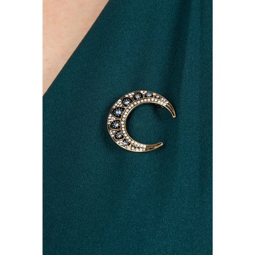 Broche Crescent Moon en et bleu - lovely - Modalova