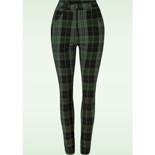 Tilly Tartan Trousers Années 50 en Noir et - Banned Retro - Modalova