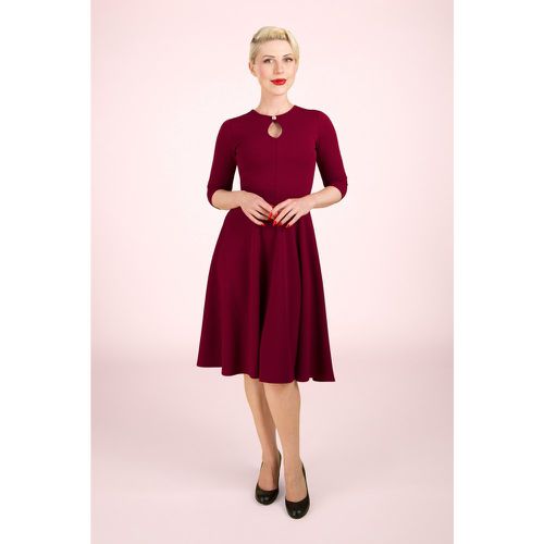 Robe corolle Emilia en bordeaux - vintage chic for topvintage - Modalova