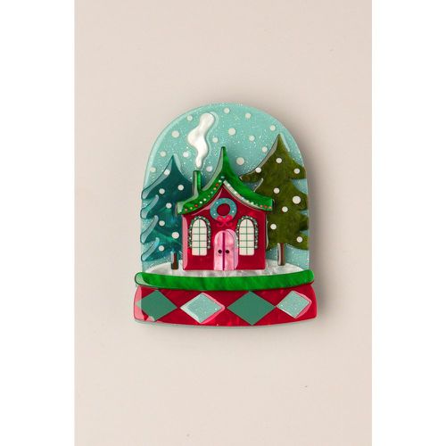 Broche Seasonal Snow Globe - erstwilder - Modalova