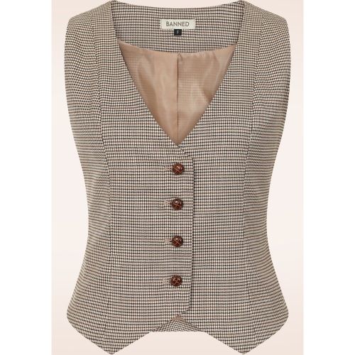 Gilet-tailleur motif pied-de-poule Hallie en - Banned Retro - Modalova