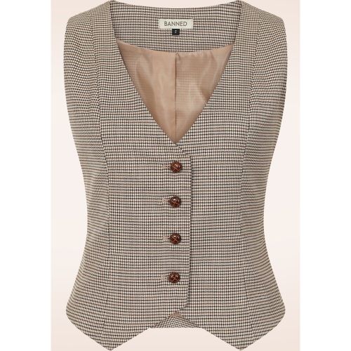 Gilet-tailleur motif pied-de-poule Hallie en - Banned Retro - Modalova