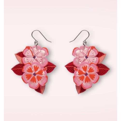 Boucles d'oreilles pendantes Halcyon Hibiscus - erstwilder - Modalova