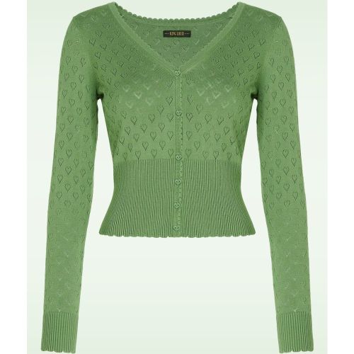Gilet encolure en V Heart Ajour en jade - king louie - Modalova
