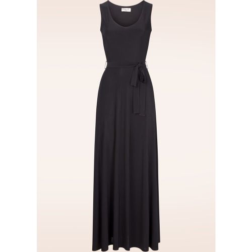Robe longue Lydia en noir - vintage chic for topvintage - Modalova