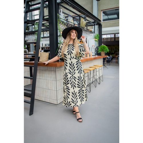 Robe maxi à motif feuilles Rene Leaves en et - traffic people - Modalova