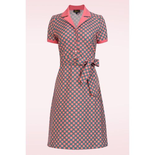 Robe fleurie Monique Vintage Flower en corail - lalamour - Modalova