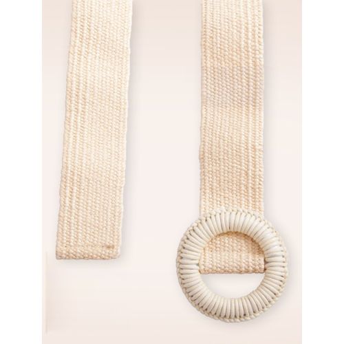 Ceinture Rue en raphia sable - Smashed Lemon - Modalova