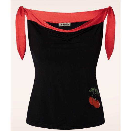 Sweet Summer Top en Noir et Rouge - Banned Retro - Modalova