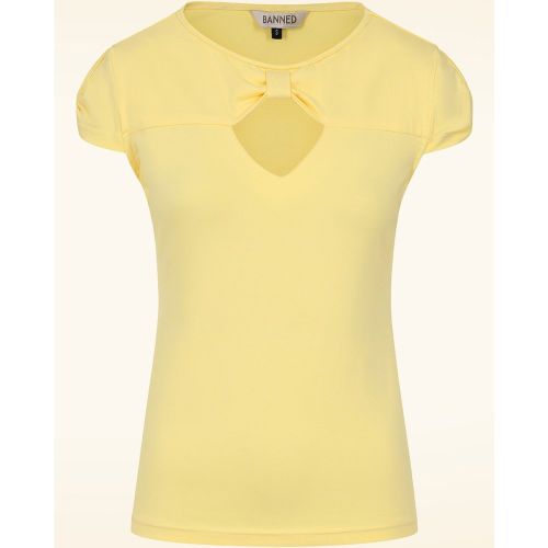 Haut Be Free en jersey jaune banane - Banned Retro - Modalova