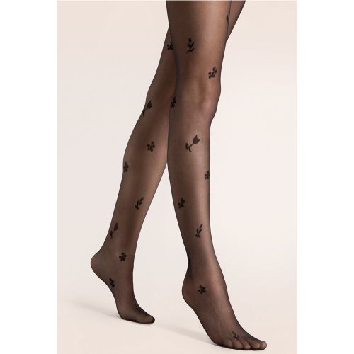 Collant Petal en noir - fiorella - Modalova