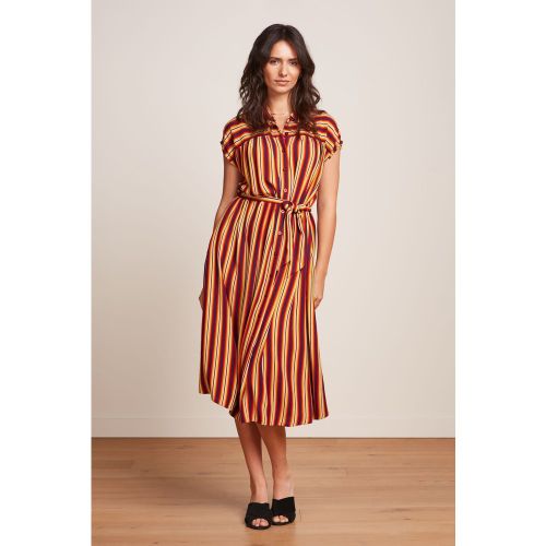 Robe midi Amy Giverny en rouge - king louie - Modalova