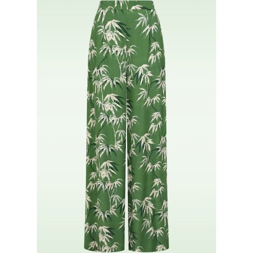 Pantalon palazzo motif palmiers Elizabeth en - Banned Retro - Modalova