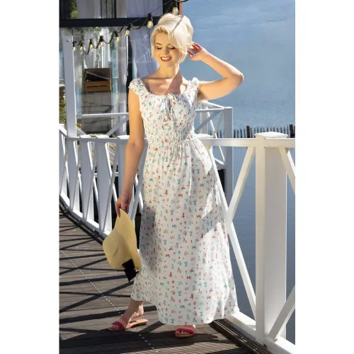 Robe midaxi fleurie Millie en blanc - Glamorous - Modalova