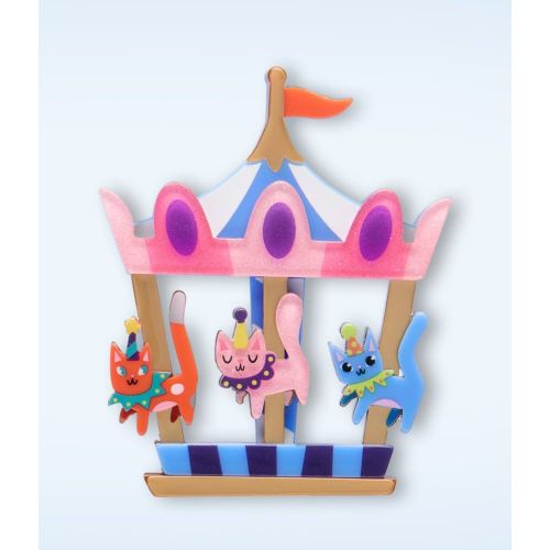 Broche Meowy Go-Round - erstwilder - Modalova
