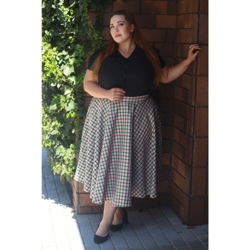 Jupe évasée à carreaux Cary Sweet Check en - Banned Retro - Modalova