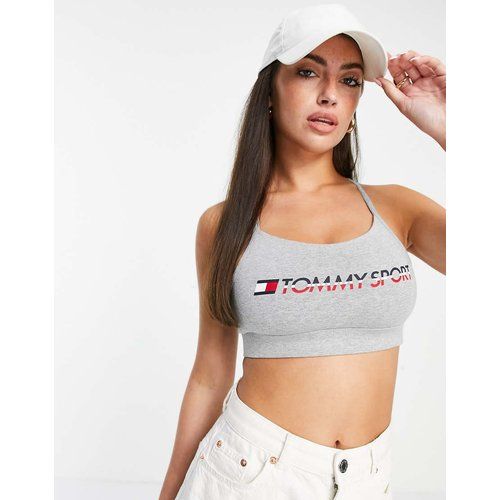 Sports - Soutien-gorge de sport à faible impact avec logo Tommy - chiné - Tommy Hilfiger - Modalova