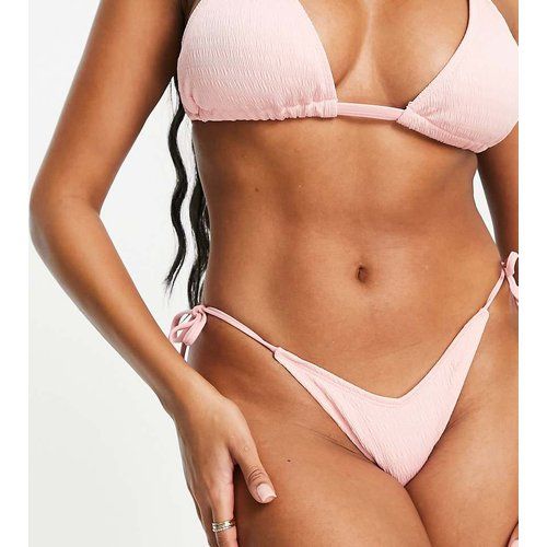 Ivory - Poitrines généreuses - Mix and Match - String de bikini froissé et échancré à nouer - blush - Ivory Rose - Modalova