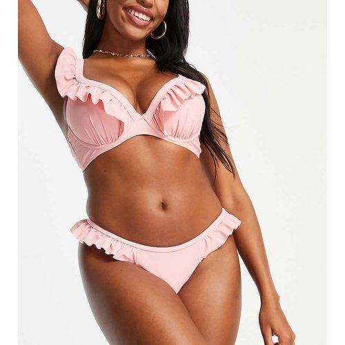 Ivory - Poitrines généreuses - Haut de bikini à volants pour bonnets E à G - Pêche - Ivory Rose - Modalova