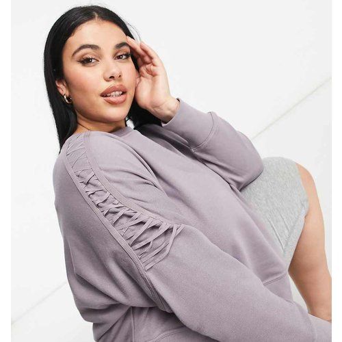 Nike Pro Training Plus - Therma - Sweat-shirt court en polaire - Mauve - Nike Training - Modalova