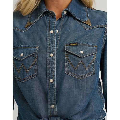 X Lainey Wilson Tie Front Shirt Taille XS - Wrangler - Modalova