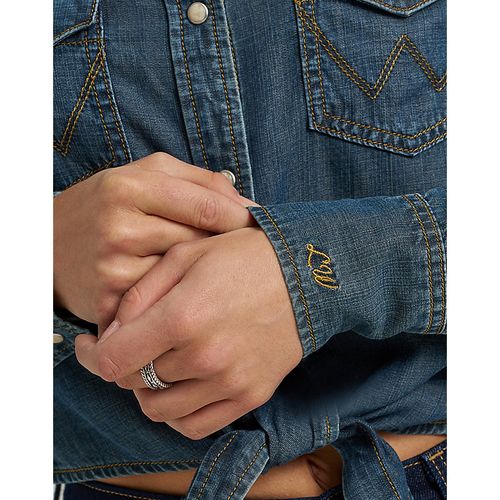 X Lainey Wilson Tie Front Shirt Taille XS - Wrangler - Modalova