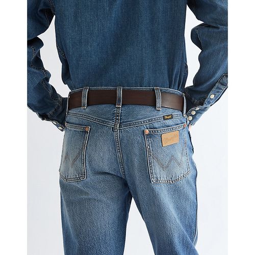 Oversized Buckle Leather Belt Taille 95 - Wrangler - Modalova