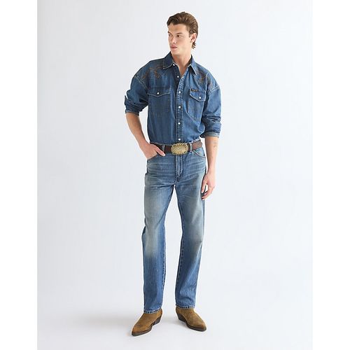 Oversized Buckle Leather Belt Taille 95 - Wrangler - Modalova