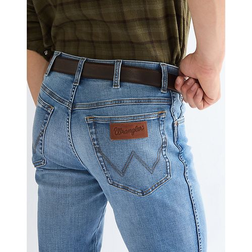 Plate Buckle Leather Belt Taille 95 - Wrangler - Modalova