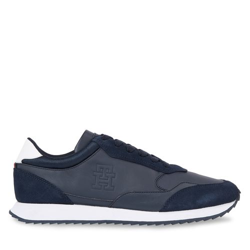 Sneakers Tommy Hilfiger Runner Evo Lth Mix FM0FM04776 Bleu - Chaussures.fr - Modalova