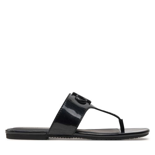 Tongs Calvin Klein Jeans Flat Sandal Slide Toepost Mg Met YW0YW01342 Black BEH - Chaussures.fr - Modalova