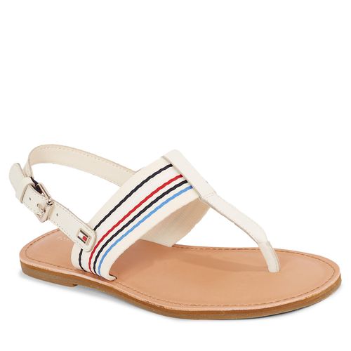 Sandales Tommy Hilfiger Flat Sandal Stripes FW0FW07924 Calico AEF - Chaussures.fr - Modalova