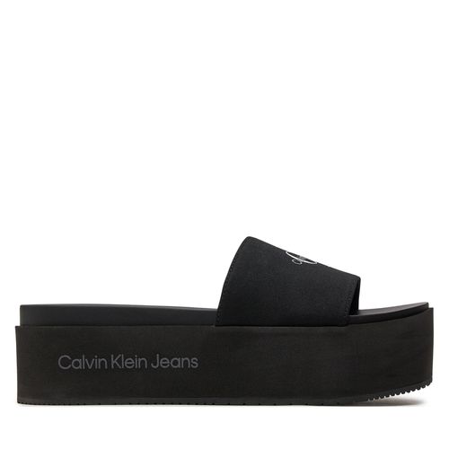 Mules / sandales de bain Calvin Klein Jeans Flatform Sandal Met YW0YW01036 Black BDS - Chaussures.fr - Modalova