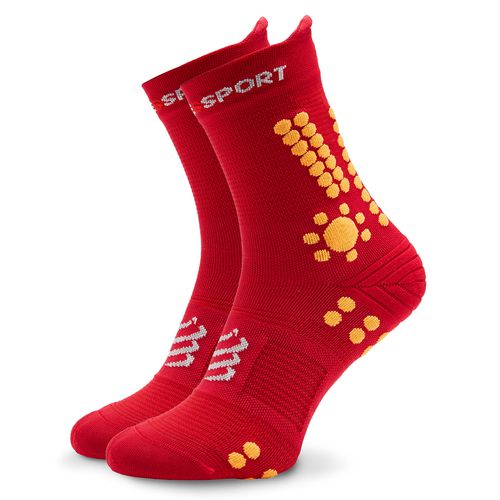 Chaussettes hautes unisex Compressport Pro Racing Socks v4.0 Trail XU00048B Persian Red/Blazing Orange 313 - Chaussures.fr - Modalova