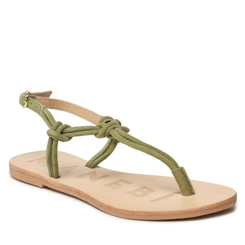 Sandales Manebi Suede Leather Sandals V 2.0 Y0 Kaki Green Knot Thongs - Chaussures.fr - Modalova