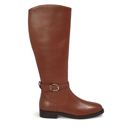 Bottes Tommy Hilfiger Elevated Essential Longboot FW0FW07484 Natural Cognac GTU - Chaussures.fr - Modalova