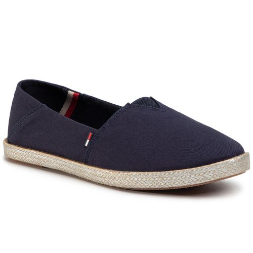 Espadrilles Tommy Jeans Metallic Flexible Espadrille EN0EN00879 Bleu marine - Chaussures.fr - Modalova