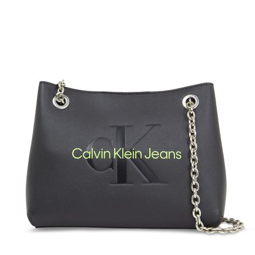 Sac à main Calvin Klein Jeans Sculpted Shoulder Bag24 Mono K60K607831 Black/Dark Juniper 0GX - Chaussures.fr - Modalova