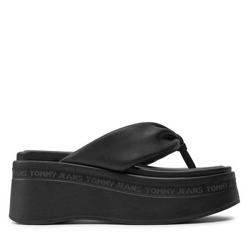 Tongs Tommy Jeans Tjw Wedge Sandal EN0EN02457 Noir - Chaussures.fr - Modalova