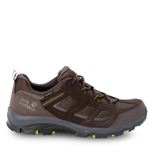 Chaussures de trekking Jack Wolfskin Vojo 3 Texapore Low M 4042441 Dark Brown / Lime - Chaussures.fr - Modalova