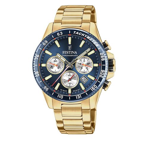 Montre Festina Timeless Chronograph 20634/1 Gold - Chaussures.fr - Modalova