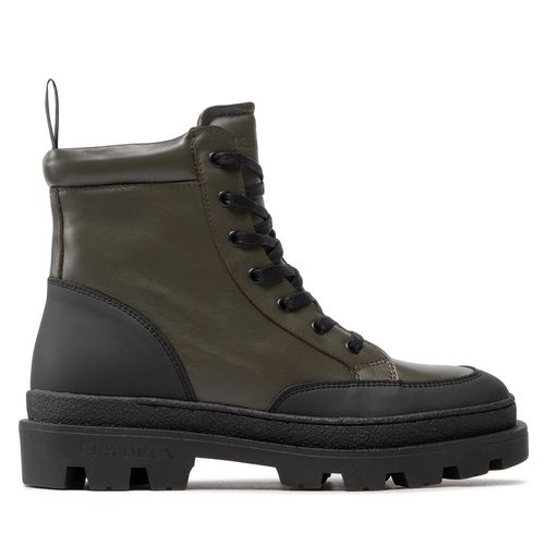 Bottes Les Deux Tanner Mid-Top Leather Sneaker LDM820022 Olive Night/Black - Chaussures.fr - Modalova