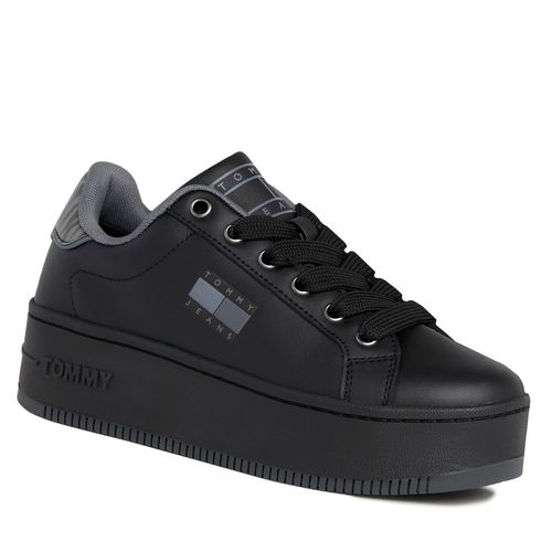 Sneakers Tommy Jeans Tjw Flatform Animal Print EN0EN02537 Black BDS - Chaussures.fr - Modalova