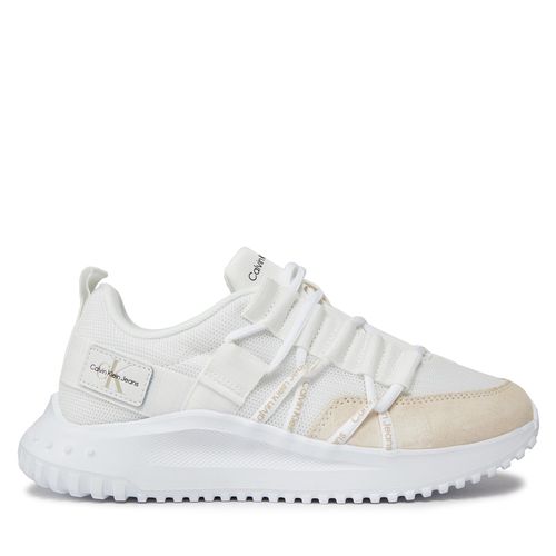 Sneakers Calvin Klein Jeans Eva Runner Low Lace Mix Ml Fad YW0YW01319 Bright White/Creamy White 02Y - Chaussures.fr - Modalova