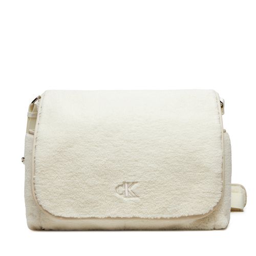 Sac à langer Calvin Klein Jeans Teddy Messenger IU0IU00660 Écru - Chaussures.fr - Modalova