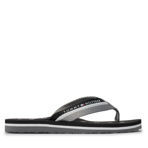 Tongs Tommy Hilfiger Tommy Loves Ny Beach Sandal FW0FW02370 Gris - Chaussures.fr - Modalova