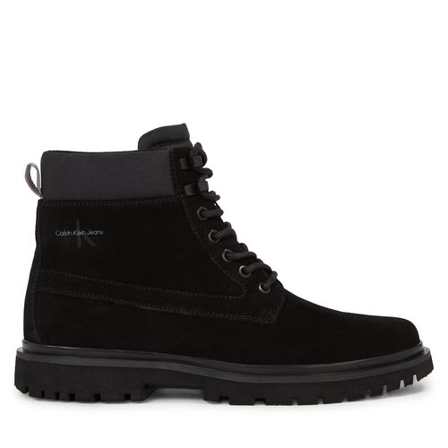 Boots Calvin Klein Jeans Eva Mid Laceup Boot Suede YM0YM00802 Black/Stormfront 00T - Chaussures.fr - Modalova