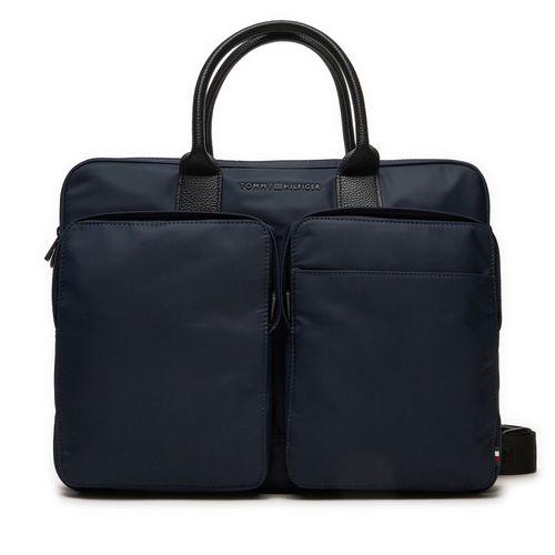 Sac ordinateur Tommy Hilfiger AM0AM12687 Bleu marine - Chaussures.fr - Modalova