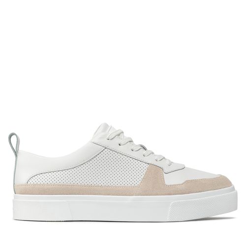 Sneakers Calvin Klein Low Top Lace Up Lth HM0HM00495 White Mix 01T - Chaussures.fr - Modalova