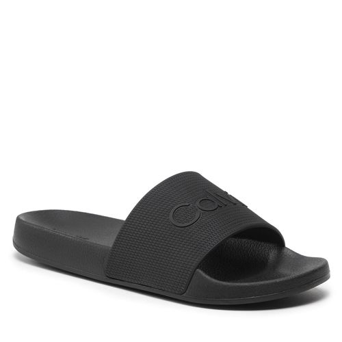 Mules / sandales de bain Calvin Klein Pool Slide Rubber HM0HM00636 Noir - Chaussures.fr - Modalova